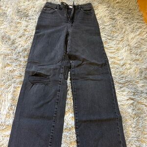 Garage Black Wide Leg Jean